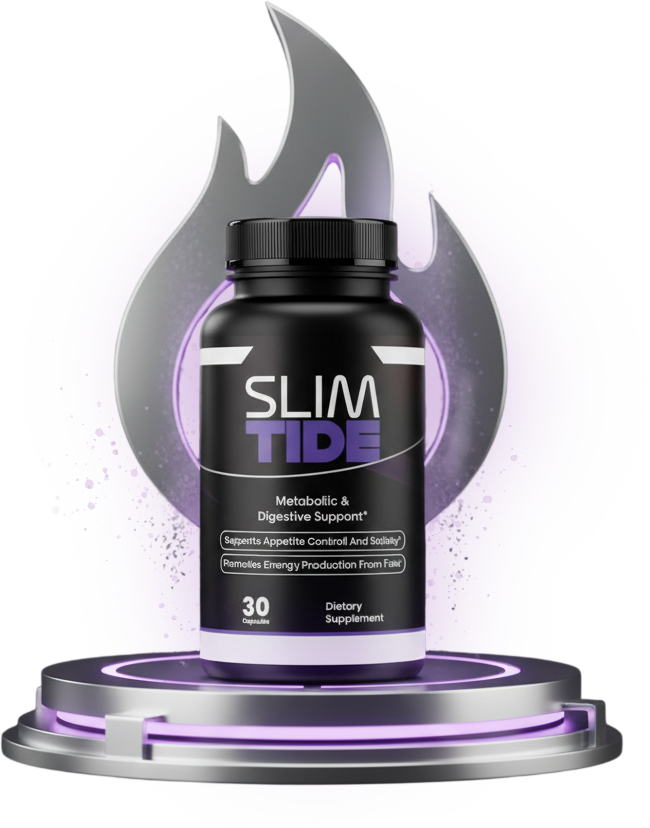 Bottle of SlimTide metabolic and digestive support capsules